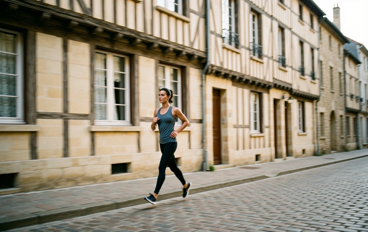 Portrait du coach en mouvement dans les rues de Bourges